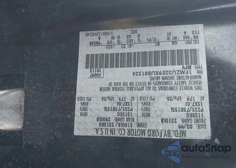 1999 Ford Explorer Eddie Bauer/Limited Edition/Xlt из США, поврежденный, VIN 1FMZU32E9XUB81524